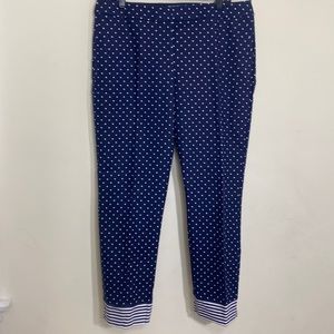 Boden Richmond 14L Navy & White Pants Inseam 29 inches